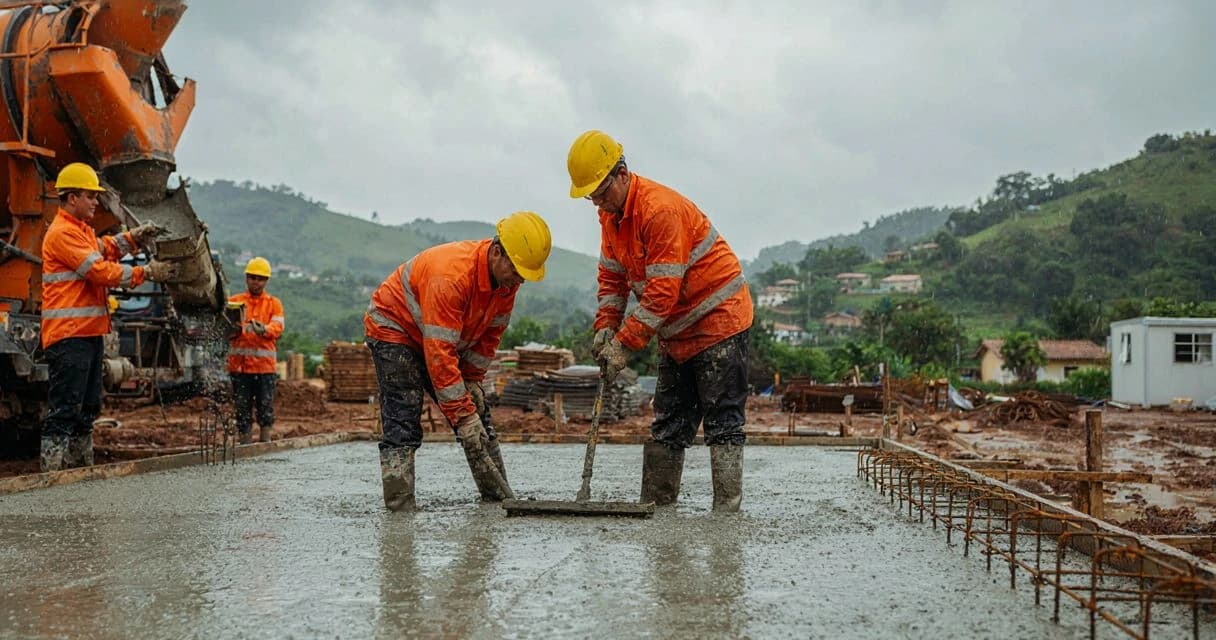 concretar chuva: Pode concretar quando está chovendo? A resposta curta e a real