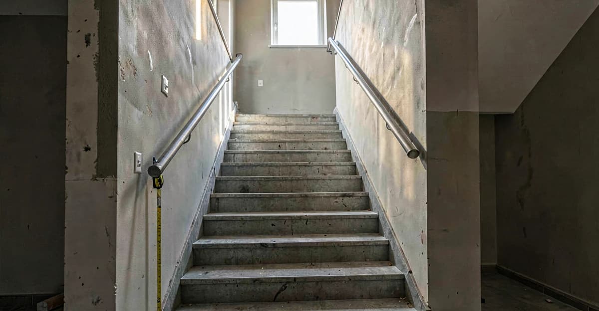 Corrimão escada altura ABNT: 0,75 m a 0,85 m é lei